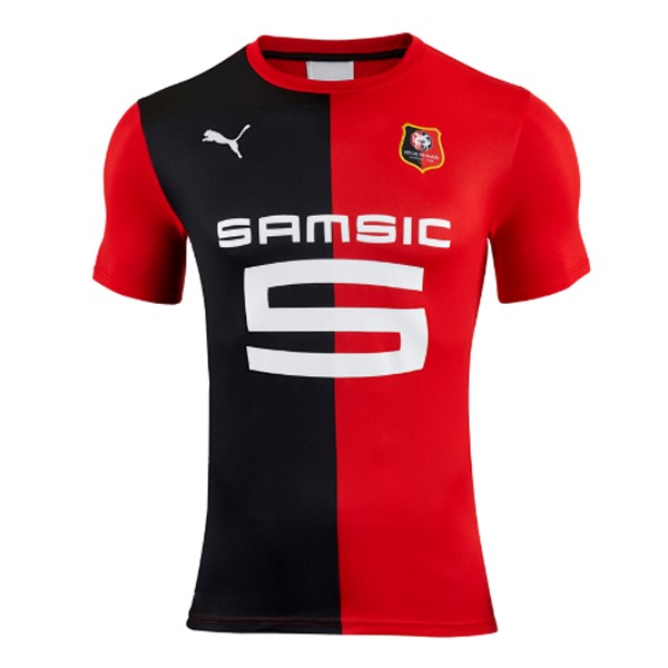 Camiseta Stade Rennais Replica Primera Ropa 2019/20 Negro Rojo